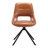 Jakavian Ergonomic Faux Leather Swivel Task Chair with Arms and Stationary Base Mid Century Modern Office Chair No Wheels-621554859