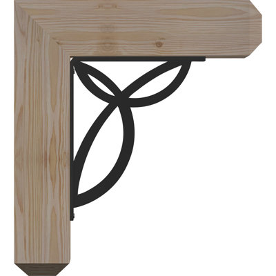 Support lisse l 3 3 po x P 15 1/2 po x H 18 po Versailles Craftsman Ironcrest, sapin Douglas (support en fer l 1 1/2 po x P 7 1/2 po x H 10 po)