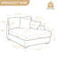 Très grande chaise longue rembourrée en velours côtelé avec accoudoirs et coussins Bentura-1632967659-1650880628