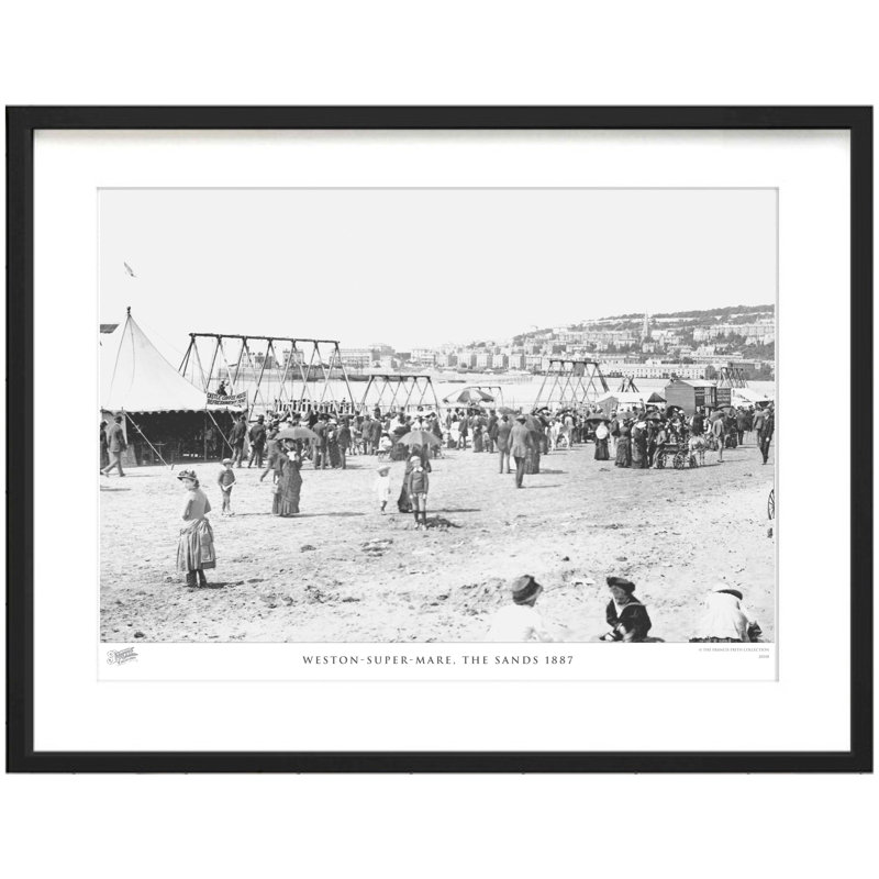 Weston-Super-Mare, The Sands 1887 - Single Picture Frame Print, 45cm H X 60cm W x 2cm D