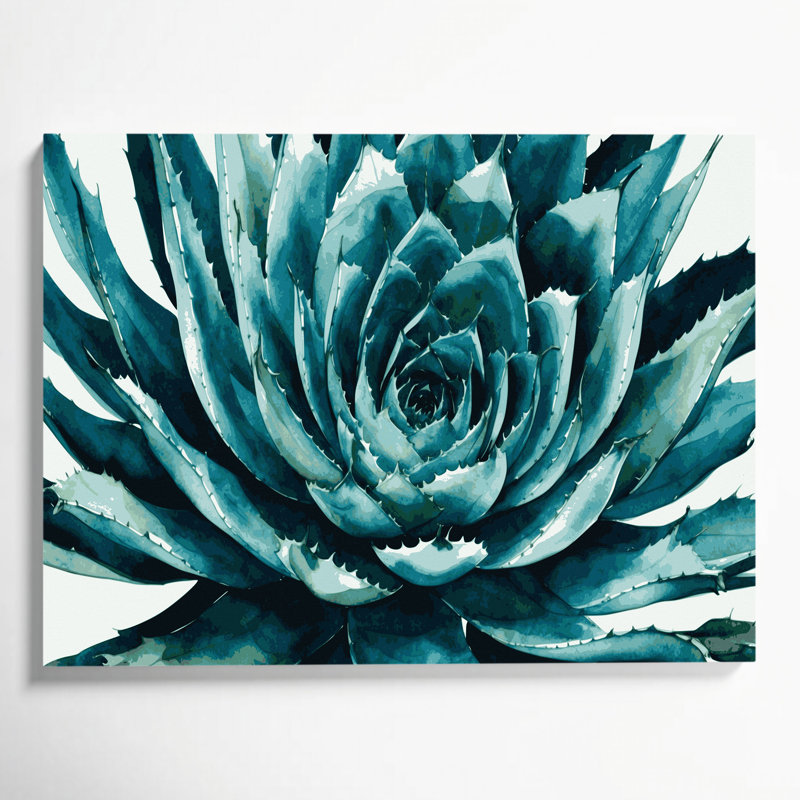 Art mural sur toile Botanical Agave Green, H 20 po x l 24 po