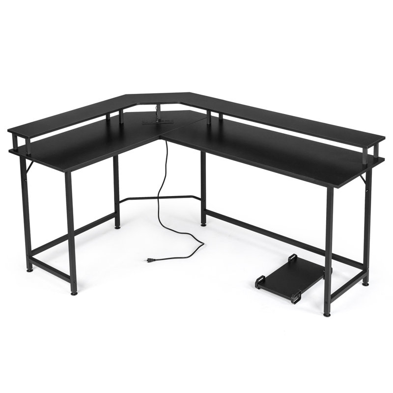 Maries L-Shaped Metal Base Computer Desk