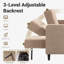205.7cm Upholstered Convertible Sofa-333133374