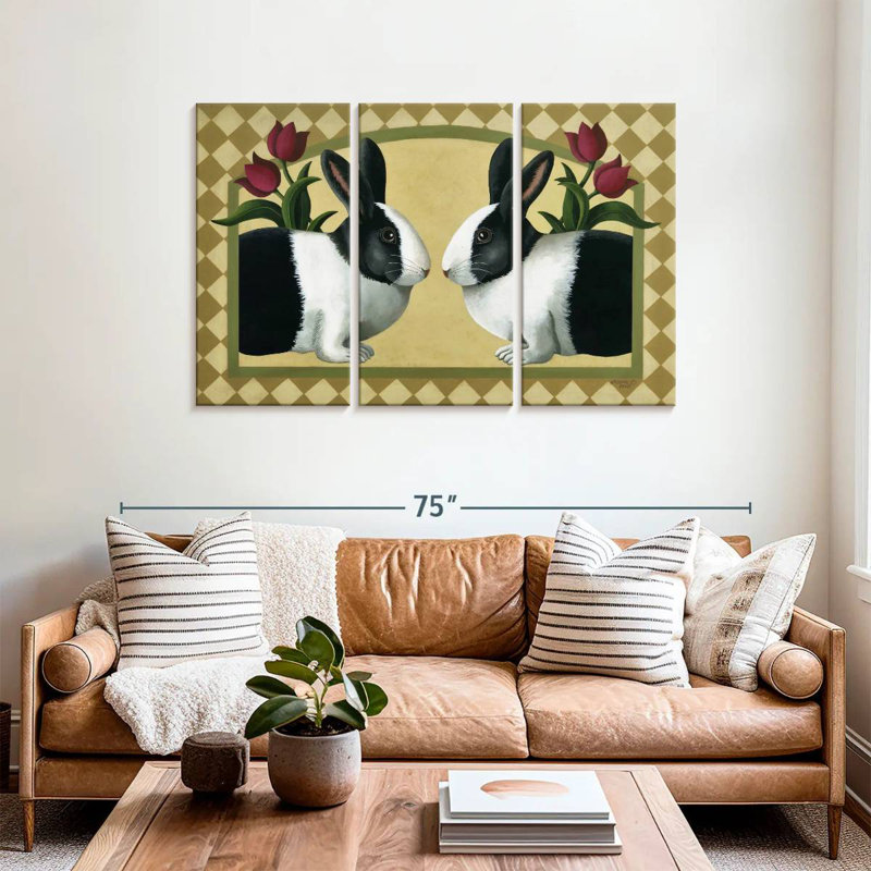 Brampt Rabbit Bunnies, 36" H x 57" W