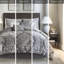Grey Queen Comforter 7 Piece, , Cotton Print, Solid Reverse Complement, Filling, Decorative Pillows 7 Bedding , Queen, Intricate Pattern, And-126749076-126749078