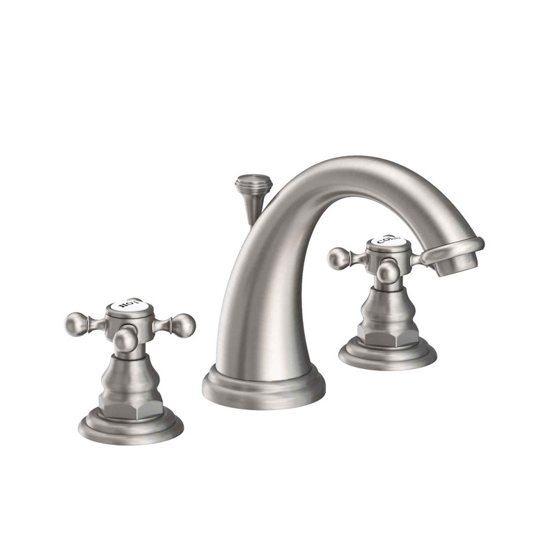 Alveston Widespread Bathroom Faucet with Drain Assembly, Stainless Steel