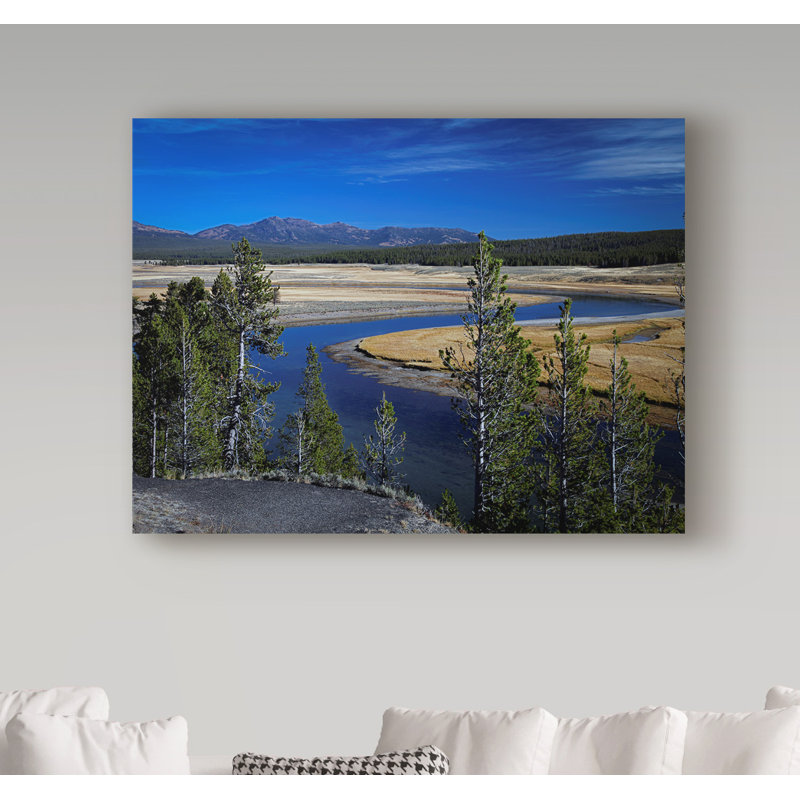 «Yellowstone River» par Garv, reproduction de photo sur toile tendue, H 14 po x l 19 po x P 2 po