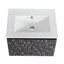 Meuble-lavabo mural 24 po avec lavabo en céramique et porte d'armoire à fermeture en douceur 24 po