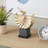 Waheeda Polystone Dancer Decorative Gold Sculpture with Black Square Base