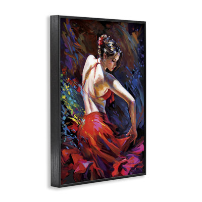 Danseuse de flamenco passionnée, estampe numérique, design par Leon Devenice