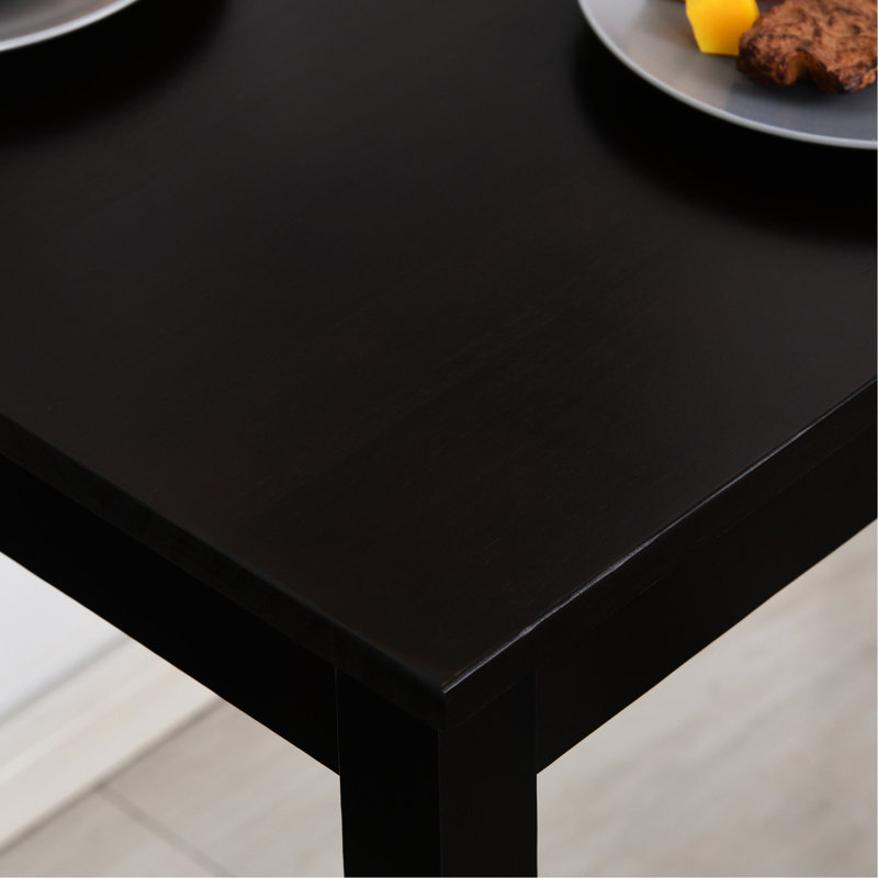 Table de salle à manger 5 pièces, chaises en bois rustique et brun châtaignier. Bois de pin massif pour plus de robustesse. Option compacte familiale. Facile à nettoyer. Maison idéale, cafés, bars. 24,59 po