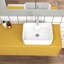 19"L x 15"W White Ceramic Rectangular Vessel Bathroom Vanity Sink with Faucet Hole