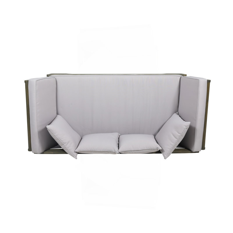 Lit de jour en polyester avec des caractéristiques étonnantes pour la détente, Coussin gris / cadre gris foncé