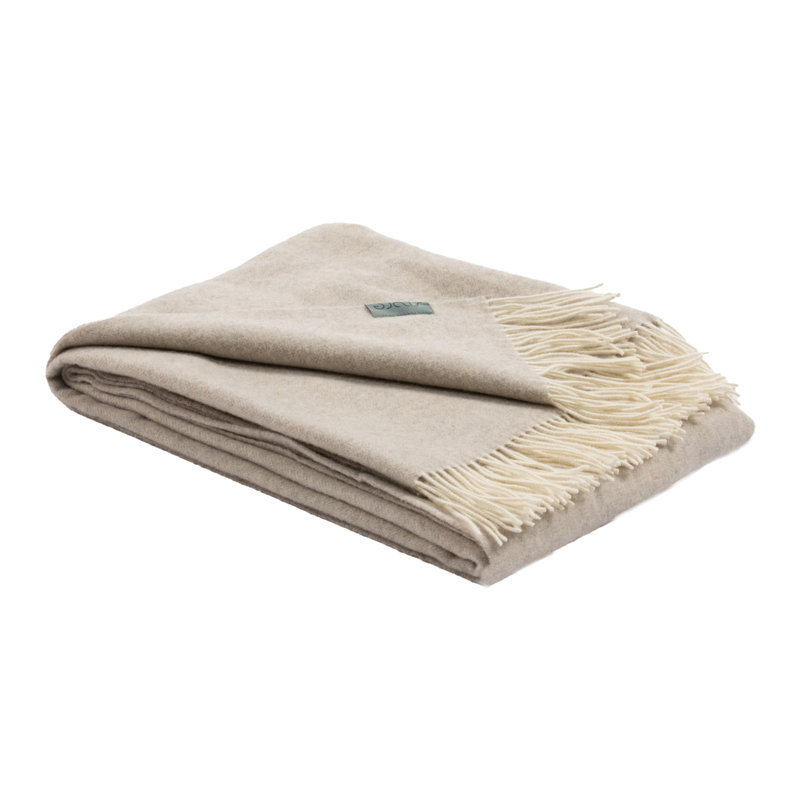 Jeté d'intérieur léger en fibre et en laine 79 po Fibre par Auskin, Beige