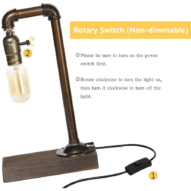 Lampe de bureau 13,7 po Chevonne