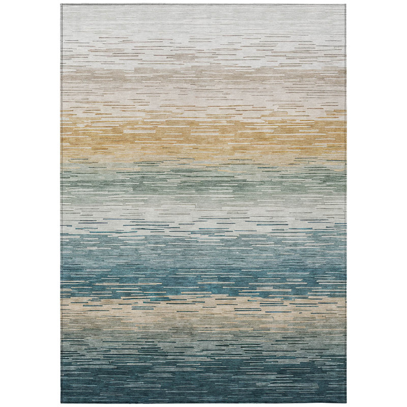 Machine Washable Indoor/Outdoor Chantille ACN2941 Striped Rug, 5' x 7'6"