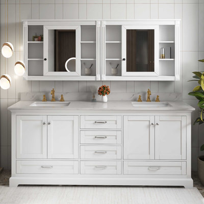 Ensemble de meuble-lavabo mural 80 po