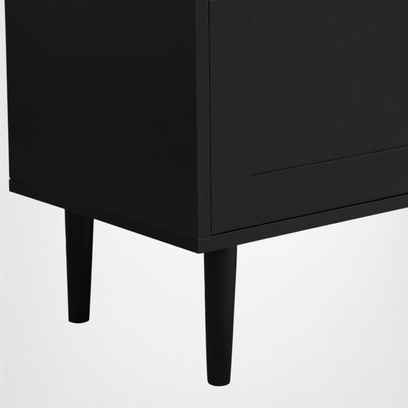 16 Pair Shoe Storage Cabinet, Black