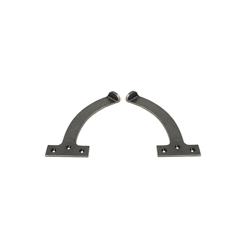 Quadrant Stay (Pair), 18cm H x 7cm W x 0.2cm D, Pewter Patina
