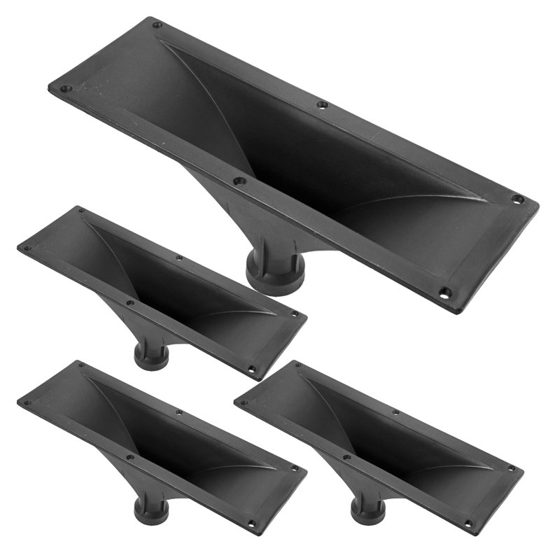 5 cornes 15x5 rectangulaires en plastique à visser 4 pièces pour haut-parleurs assortis gorge 34 mm