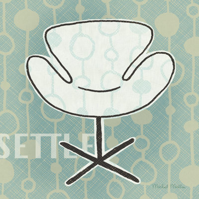 Retro Chair IV Settle by Michael Mullan - Wrapped Canvas Art Prints
