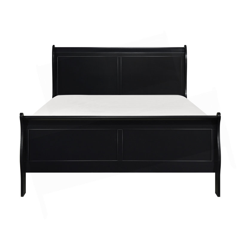 Mobilier de chambre à coucher 1pc, Noir, Lit double