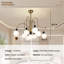 Lustre 32,3 "en cuivre et noir avec lumières-1314891655