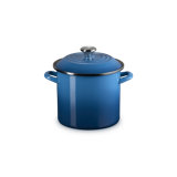 Le Creuset Enamel-On-Steel Stockpot With SS Knob, 10 Qt., White