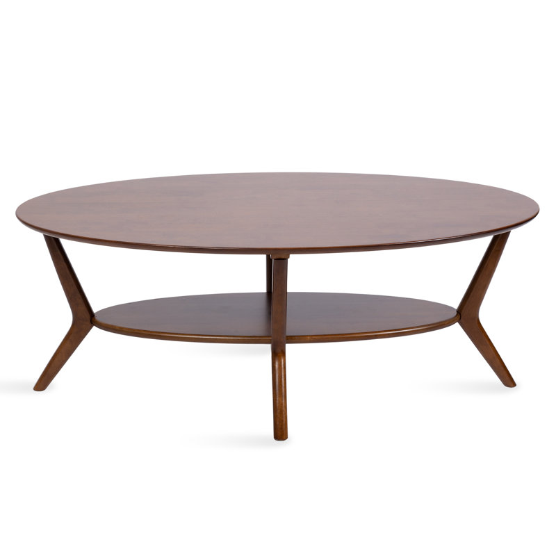 Table basse ovale pour le salon, Noyer