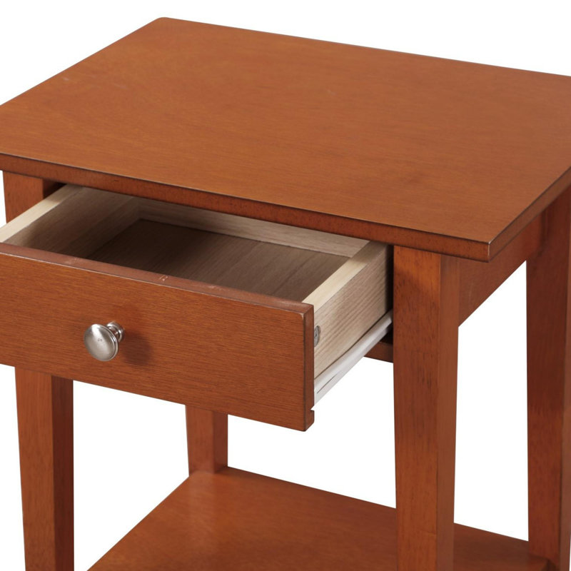 Dalton Nightstand-End Table with One Drawer, Brown