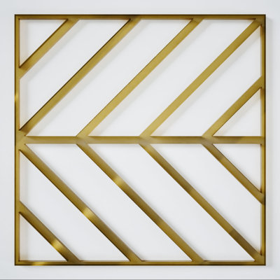 Très petits panneaux muraux décoratifs en acrylique Genoa, très petit, l 7 3/8 po x H 7 3/8 po x T 1/8 po, miroir doré