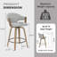 Tabouret de bar rotatif 26 po Mid-Century-1783811491