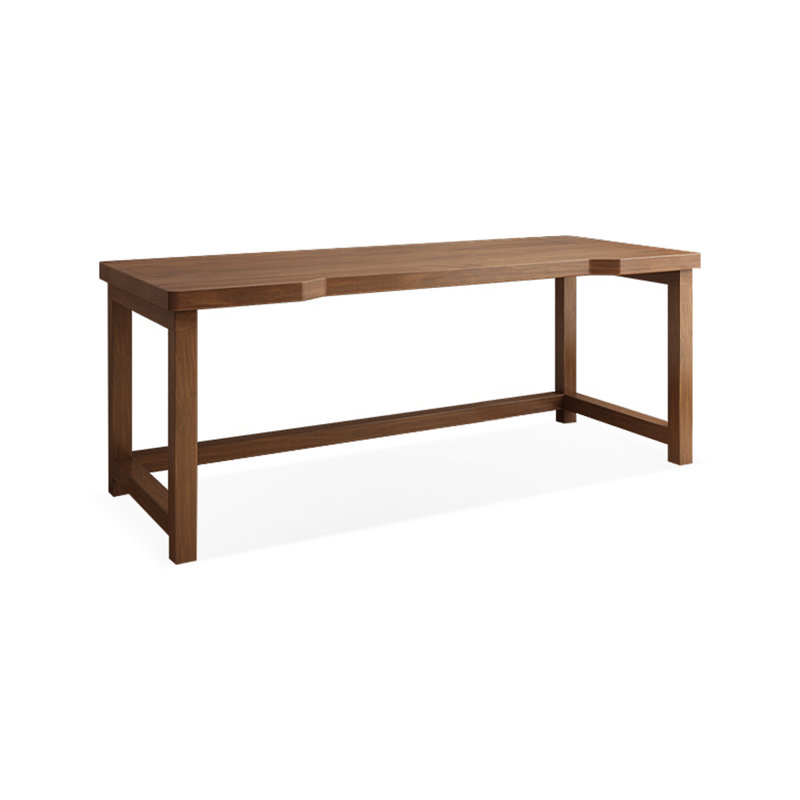 Tan Rectangular Solid Wood desks, 29.53" H x 78.74" W x 23.62" D