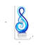 Blue Murano Style Art Glass Note Centerpiece On Crystal Base 12"