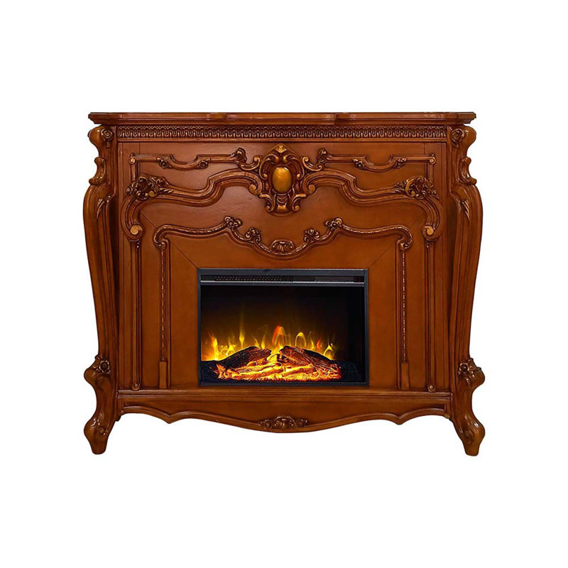 Picardy 59" Fireplace, Honey Oak Finish, Honey Oak