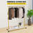 Zoba 47.2'' Rolling Industrial Pipe Clothing Rack