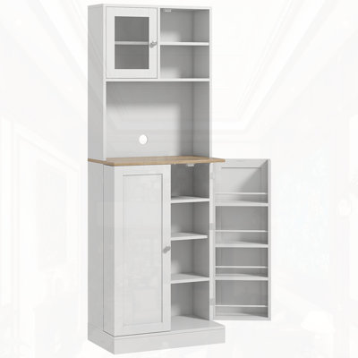 Garde-manger 66,5 po H avec support pour micro-ondes