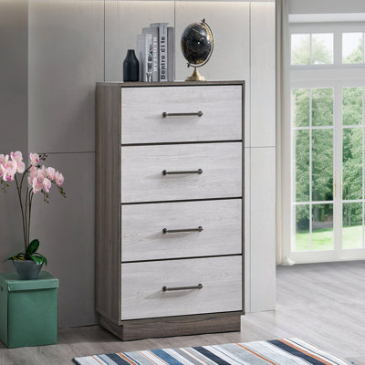 Commode, gris / chêne