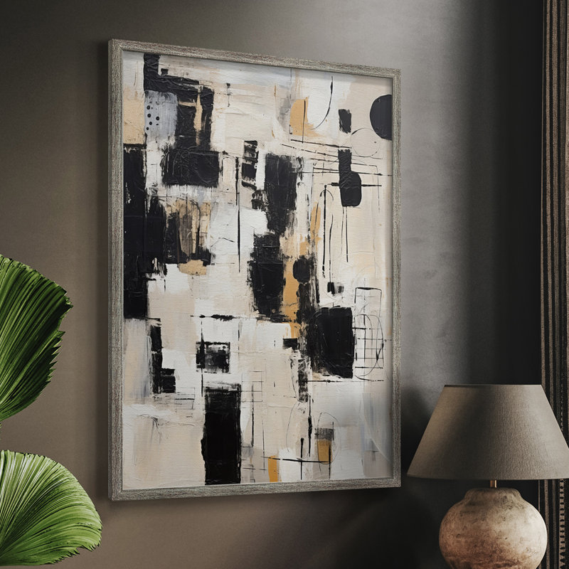 Reproduction encadrée ABSTRACT Series CCCCLXXV - bois massif, H 30 po x l 24 po