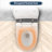 Heated Seat Smart Toilet, One Piece Toilet, Automatic Flush Tankless Toilet Without Bidet, With Foot Sensor Flush, Blue Night Light, Knob Control, Power Outage Flushing, Soft Close Cover, White