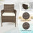 3-Piece Outdoor Patio Bistro Set,Brown Gradient Rattan Conversation Furniture,Creamy-White Cushions, Tempered Glass Table,For Garden,Backyard,Porch,Balcony–Brown Gradient Rattan+Creamy-White Cushion-504190130-504190131