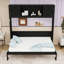 Grand lit escamotable avec armoires de rangement, noir-534152783-534152781