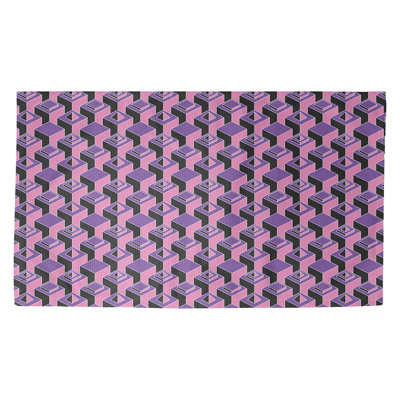 Gratte-ciels noir/mauve/rose Tapis décoratif