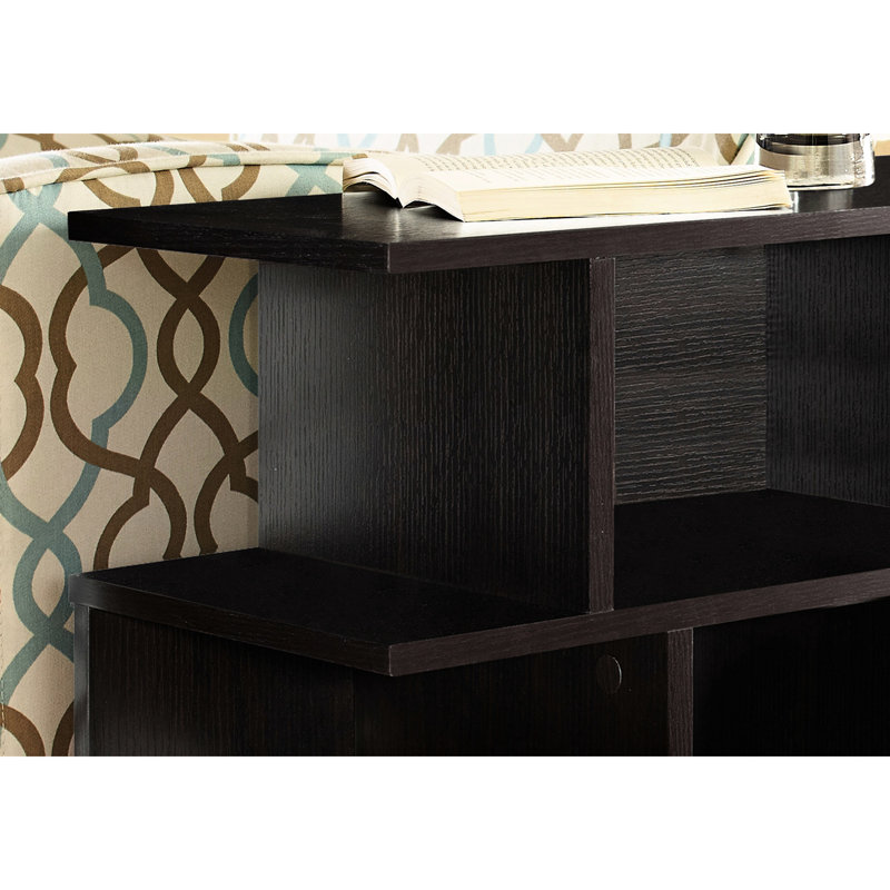 Table de chevet contemporaine pour chambre à coucher avec 6 tablettes ouvertes - table d'appoint 6 tons Ton