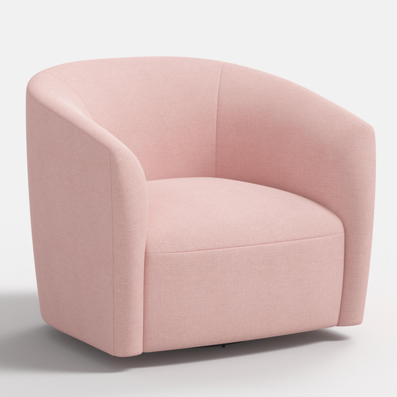 Chaise pivotante Lana, Mélange de polyester rose