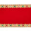Vickerman 4"X10 Yds Red Velvet with Jeweled Gold Applique Trim and Gold Backing Ribbon.
