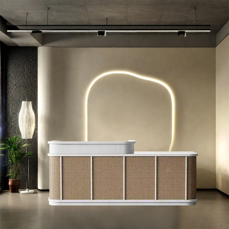 Comptoir de vestibule de style rétro et support pour podium pour le bureau, l'hôtel ou le restaurant