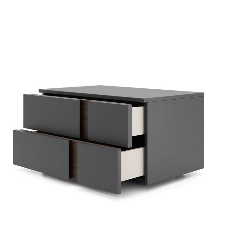 Park 2 - Drawer Nightstand, Dark Gull Gray, Left