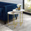 Ensemble de 2 petites tables de bout en marbre