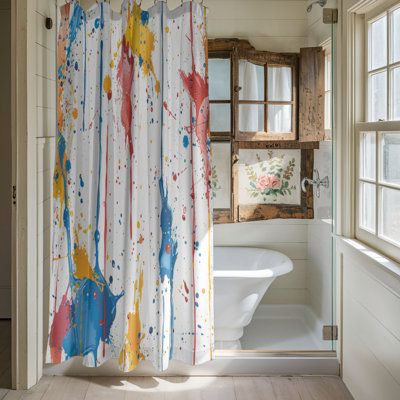 Rideaux de douche colorés - éclaboussures colorées